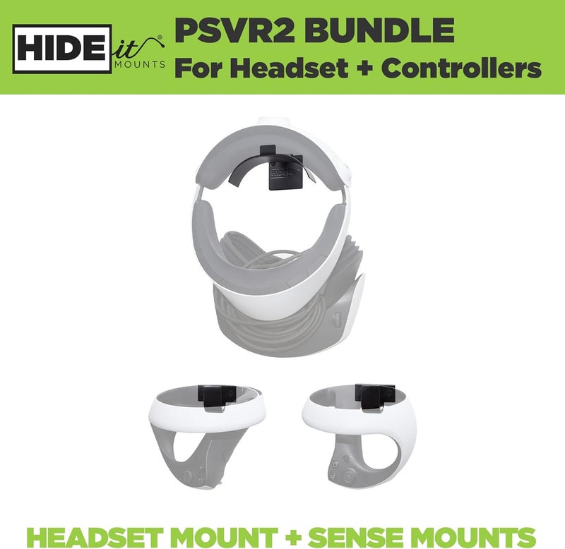 HIDEit Mounts Wall Mount for PSVR 2 - Bundle for PlayStation VR 2 and PSVR2 Sense Controllers - American Company - Not Compatible with Other VR Headsets - Image 2
